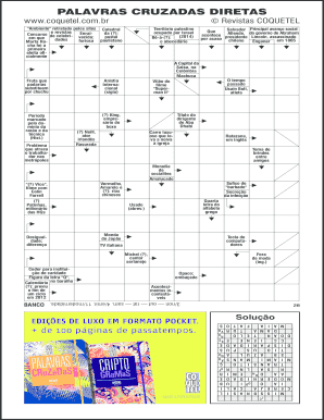Palavras Cruzadas Para Imprimir PDF  Form