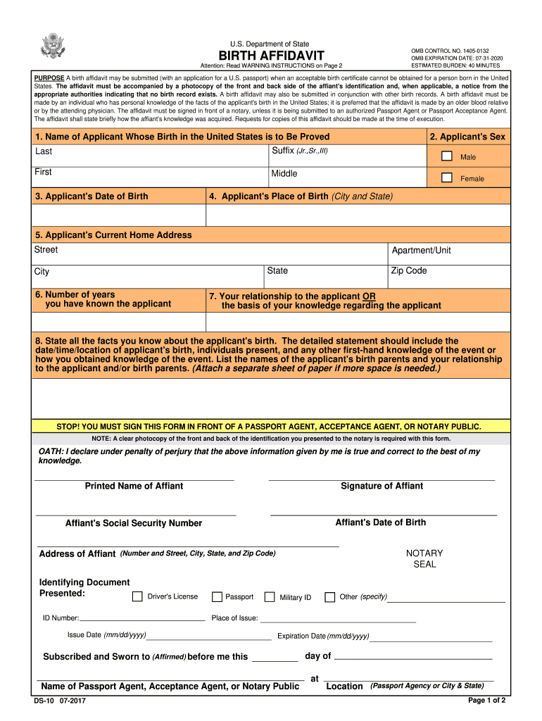 Get and Sign Ds 10 Form 2020-2022
