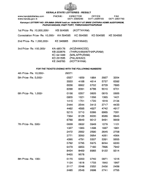 Kerala Lottery Gov in  Form