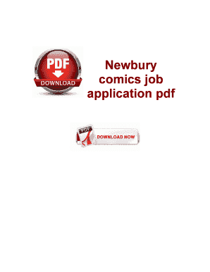 Newbury Comics Job Application PDF  Form