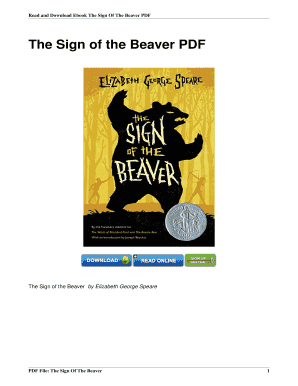 Sign of the Beaver PDF  Form