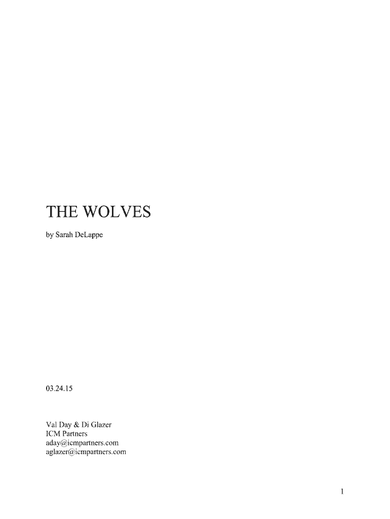 The Wolves Play Script  Form