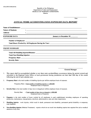 Annual Exposure Data Report Aedr  Form