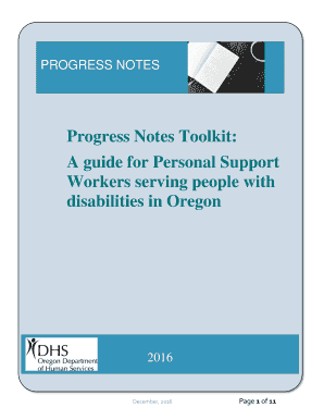 Personal Support Worker Progress Notes Examples  Form