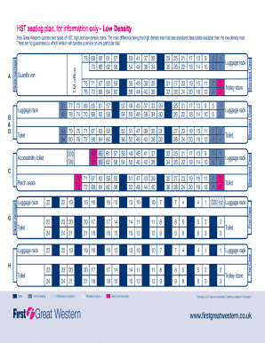 Gwr Seating Plan  Form