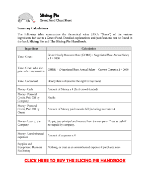 Slicing Pie Book PDF  Form