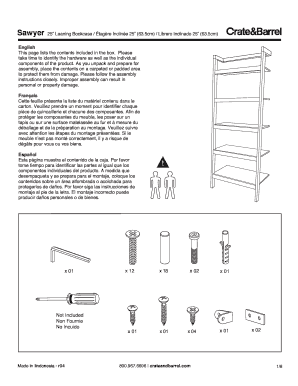 Crate and Barrel Sawyer Leaning Bookcase  Form