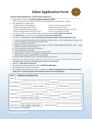 Iium Zakat Application Form