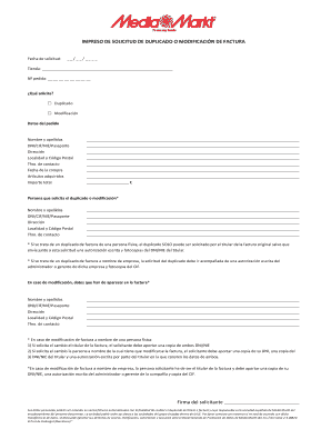 Factura Media Markt PDF  Form