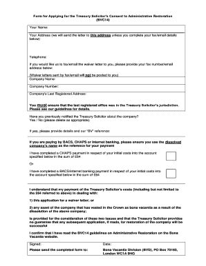 Bvc14 Form