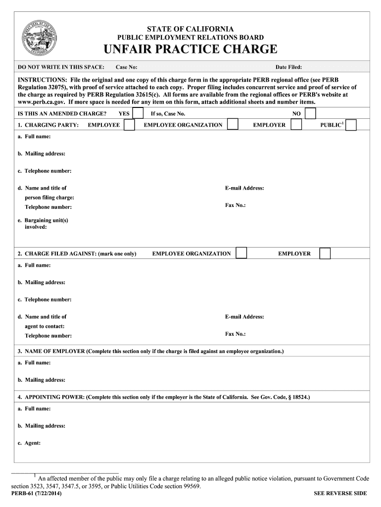  California Form Perb 2014