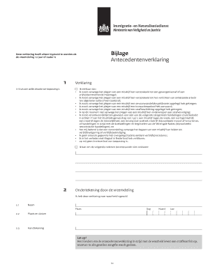 Bijlage Antecedentenverklaring  Form