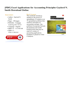 PDF Gaylord Smith Excel Applications for Accounting Principles  Form