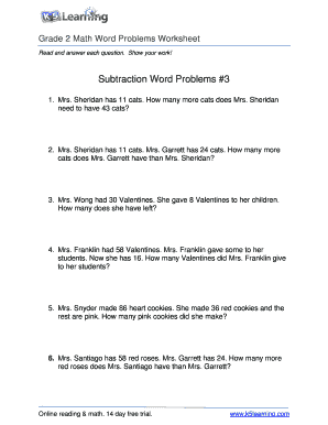 30 Problem Math Sheet  Form