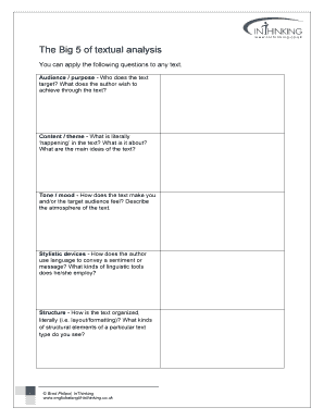 Big 5 Analysis Ib Example  Form