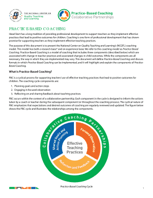 Practice Based Coaching Collaborative Partnerships Eclkc Ohs Acf Hhs  Form