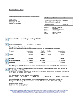 Eon Musterrechnung  Form