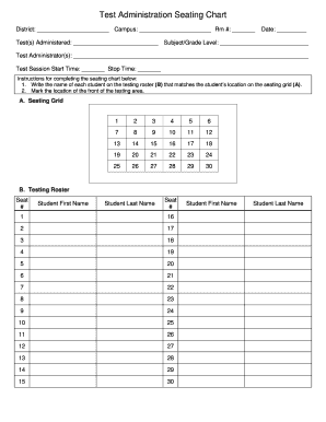 Administration Seating  Form