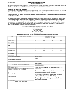 Certificates Pennsylvania Department of Health PA Gov  Form