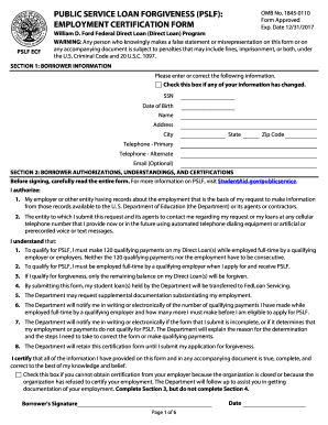 Pslf Form