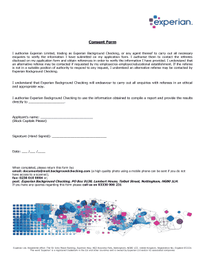 Experian Letter of Agreement  Form