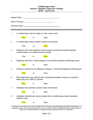 Osha Quiz Answers  Form