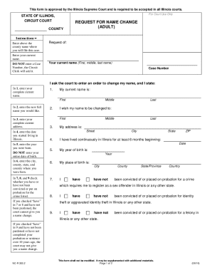 Illinois Statewide Forms APPROVED Name Change Suite