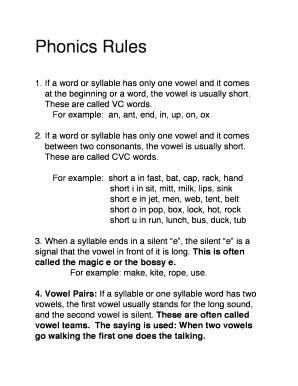 7 Understanding Phonics Rules DOC Glencoeschools  Form