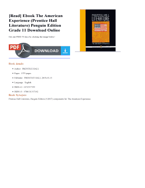 Prentice Hall Literature the American Experience PDF  Form