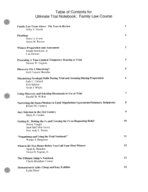 Trial Notebook Template  Form