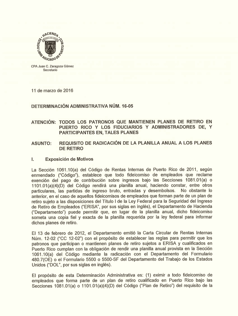  Page 1 CPA Juan C Zaragoza G Mez Secretario 11 De Marzo De    Hacienda Pr 2016-2024