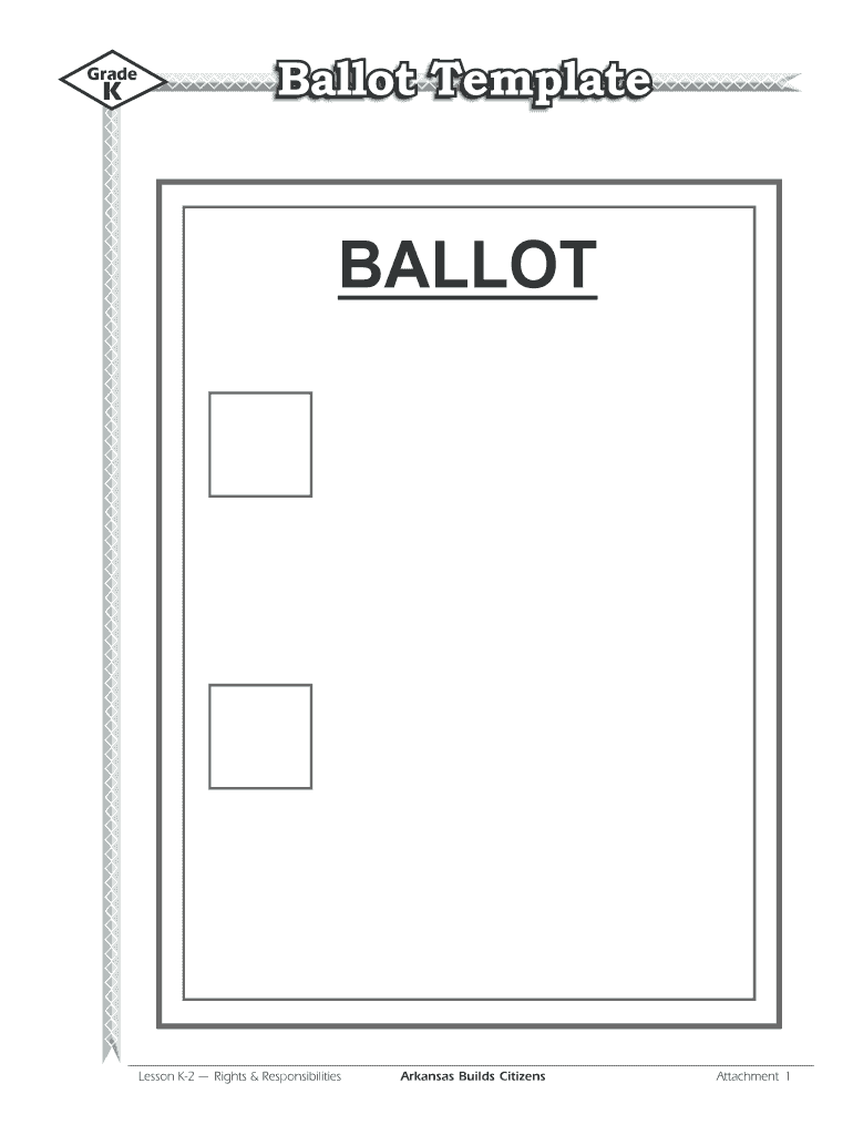 Ballot Template Sos Arkansas  Form