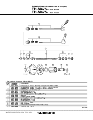 Shimano Fh M475 Diagram  Form