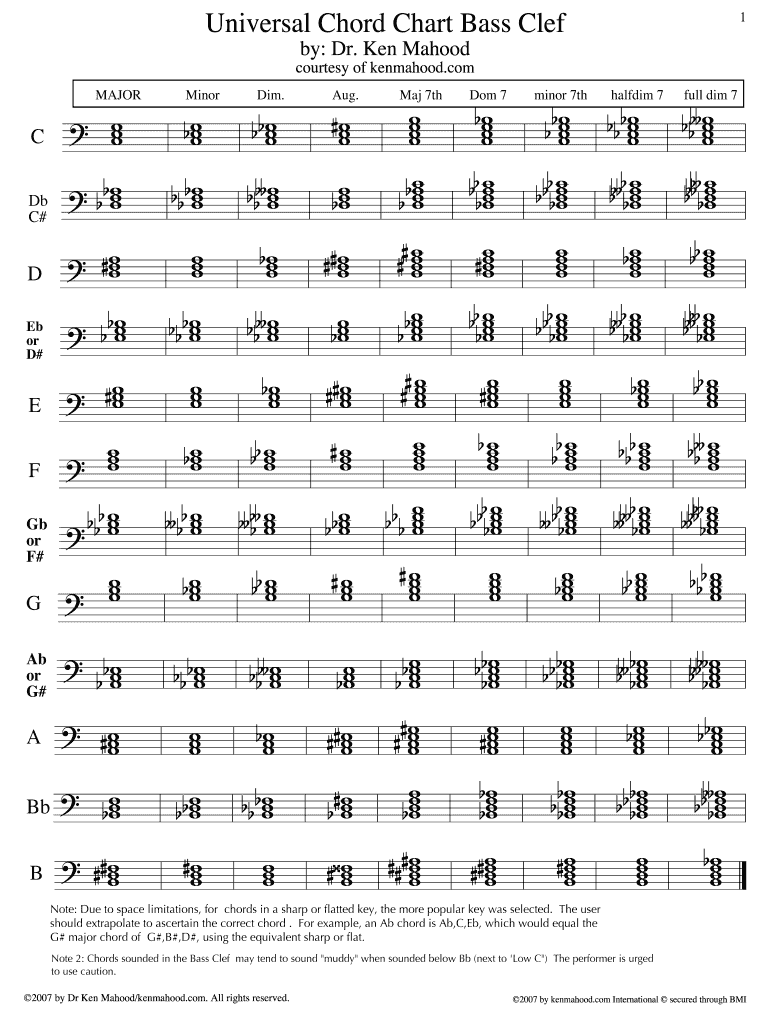 Bass Clef Chords  Form