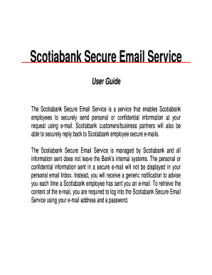 Scotiabank Secure Email Service  Form