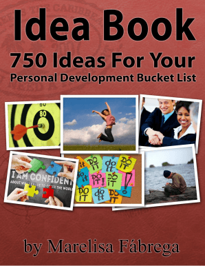 Bucket List Ideas PDF  Form