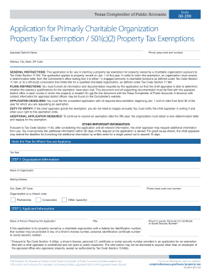 Property Tax Exemption 501c2 Property Tax Exemptions  Form