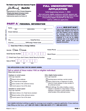 Underwriting Application  Form