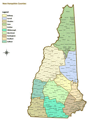 Printable Map of Nh Towns  Form