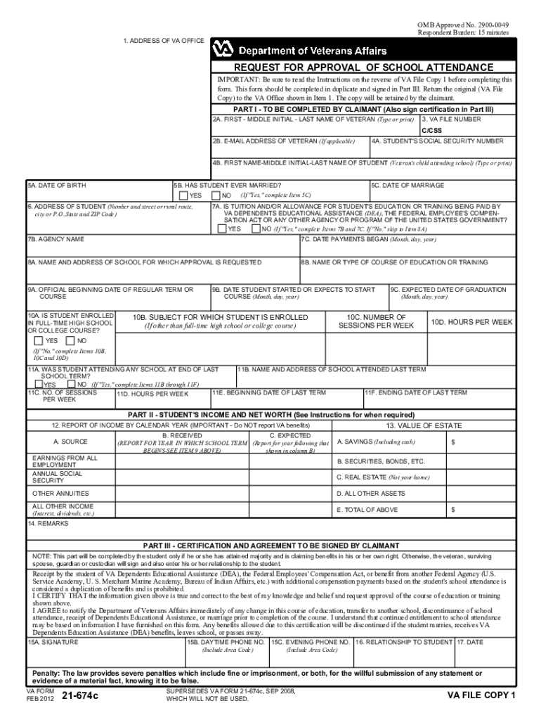 Va Form 21 674c