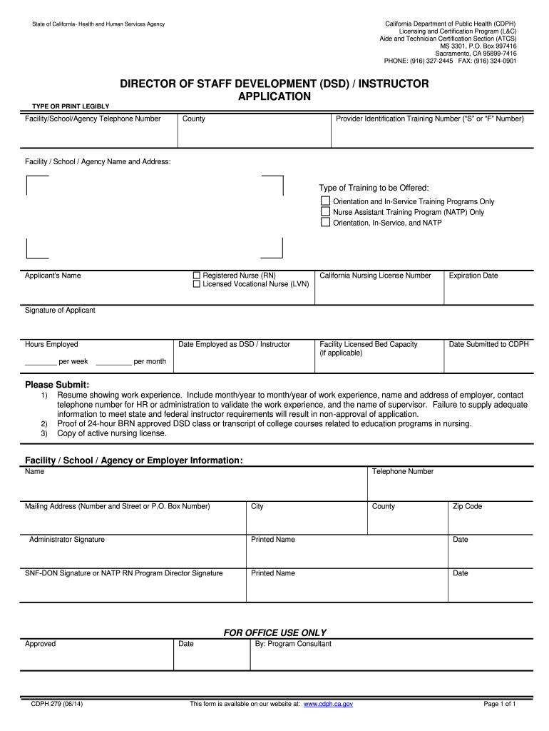 Get and Sign Cdph 279 2014-2022 Form