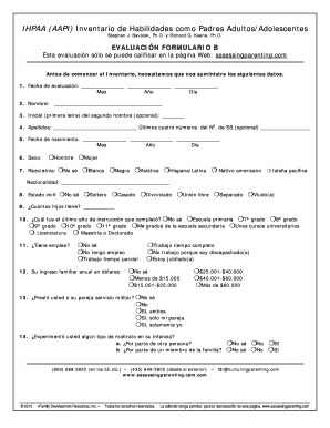Adjusted Spanish AAPI Test Form B 5 2 10 DOC