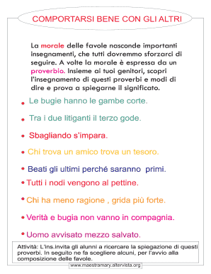 Proverbi E Morali Delle Favole  Form