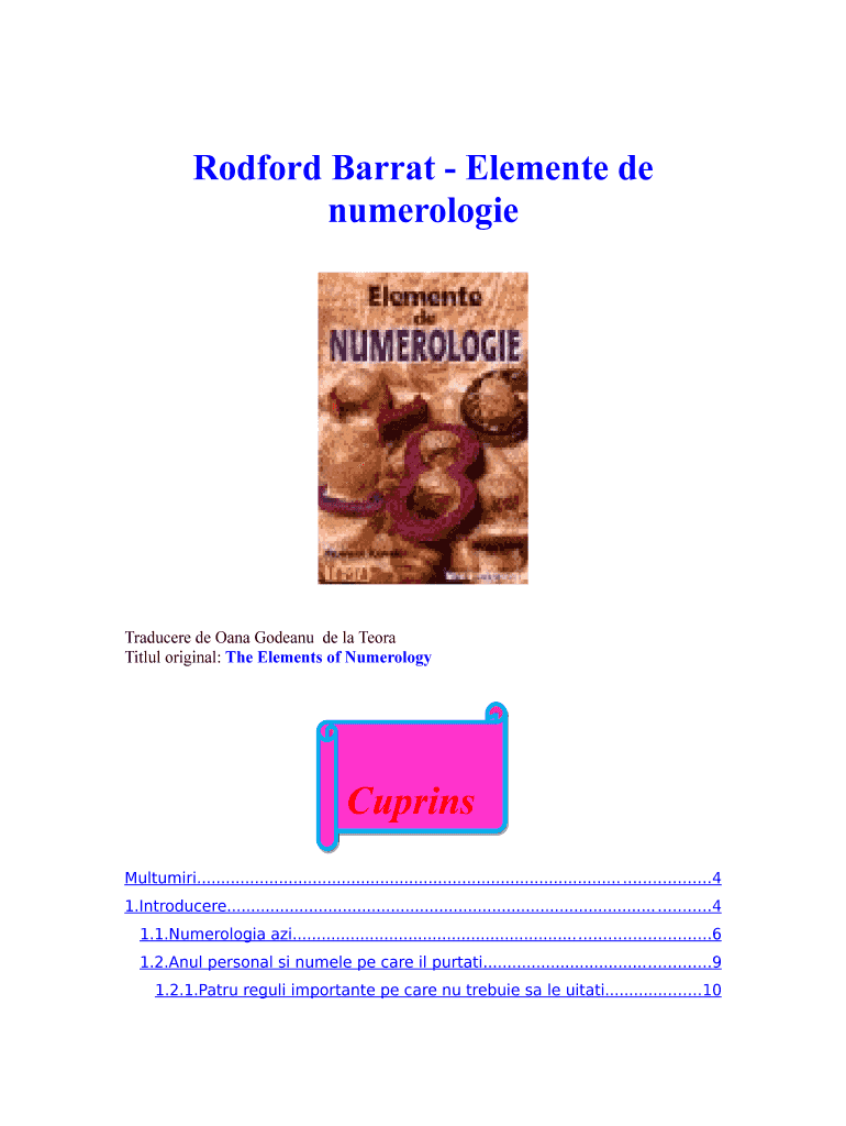 Rodford Barrat  Elemente De Numerologie  Form