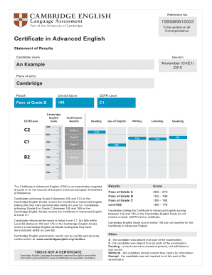  Cae Certificate Sample 2015