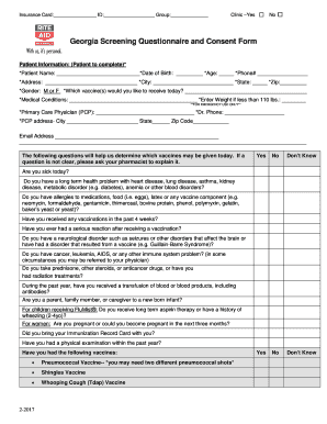 Rite Aid Vaccine Form