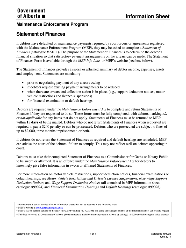  Statement of Finances Statement of Finances #99028 2019
