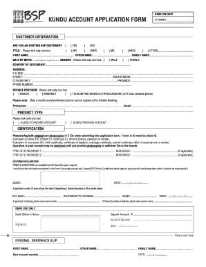 Bsp New Account Application Form PDF