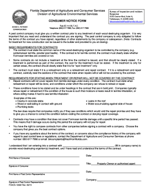 Consumer Notice Form 2015-2024
