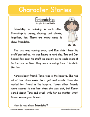 Friendship Story  Form